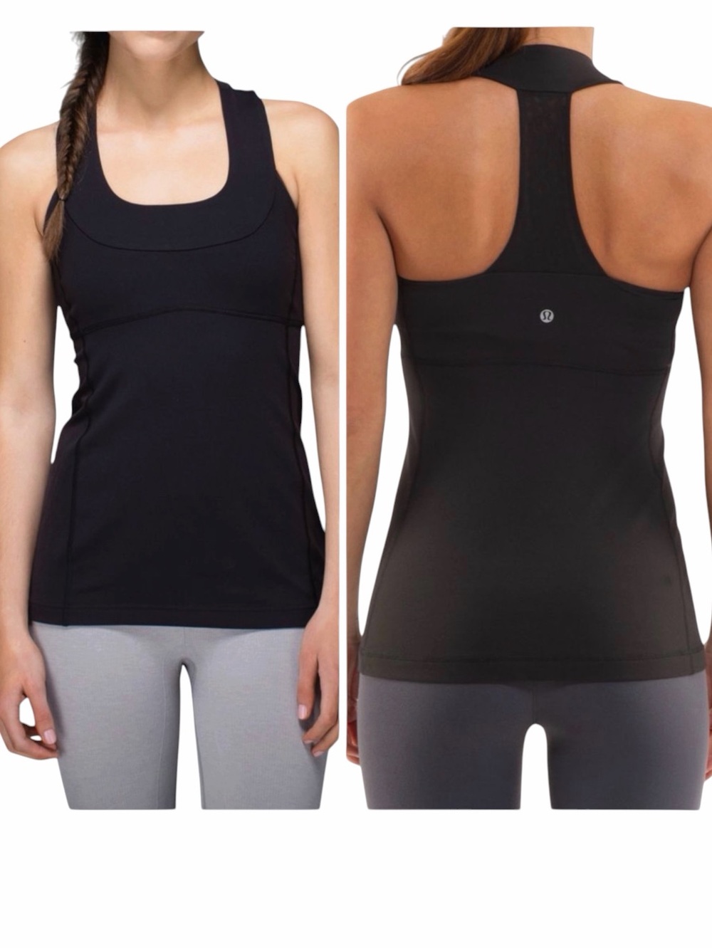 Lululemon Scoop Neck Tank Mesh Racerback Black Size 10